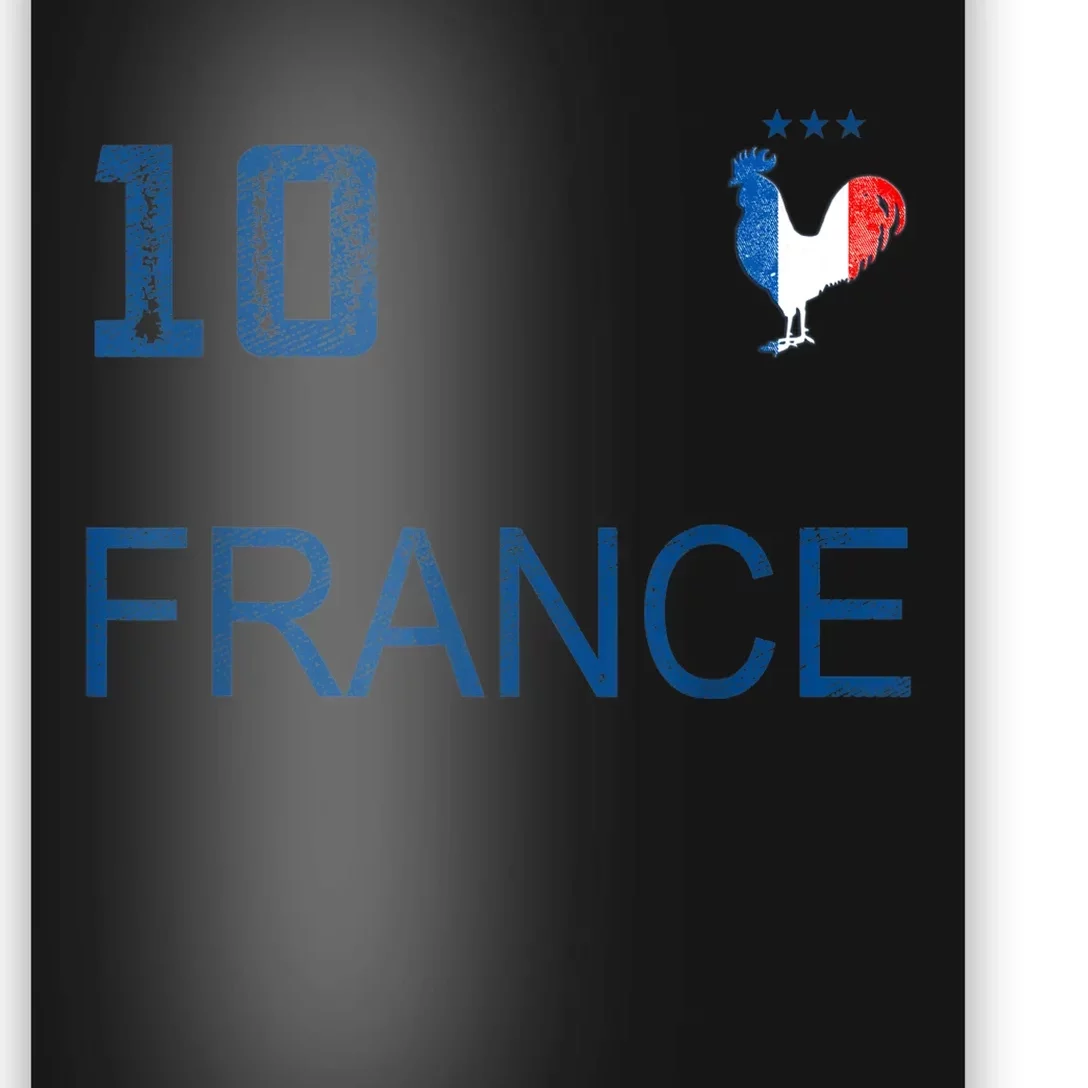 France Jersey Number ten Soccer French Flag Futebol fans Poster