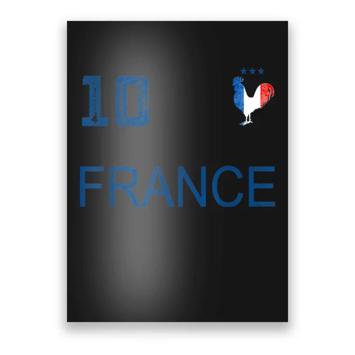 France Jersey Number ten Soccer French Flag Futebol fans Poster