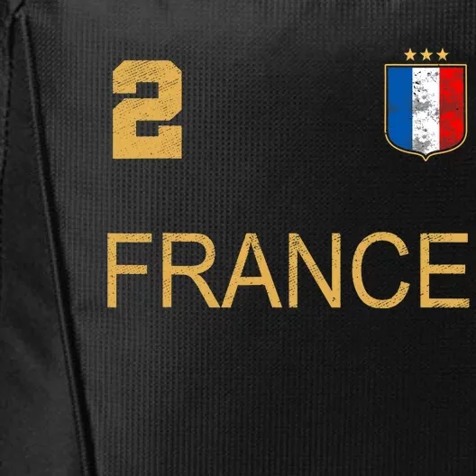 France Jersey Number Two Soccer French Flag Futebol Fans City Backpack