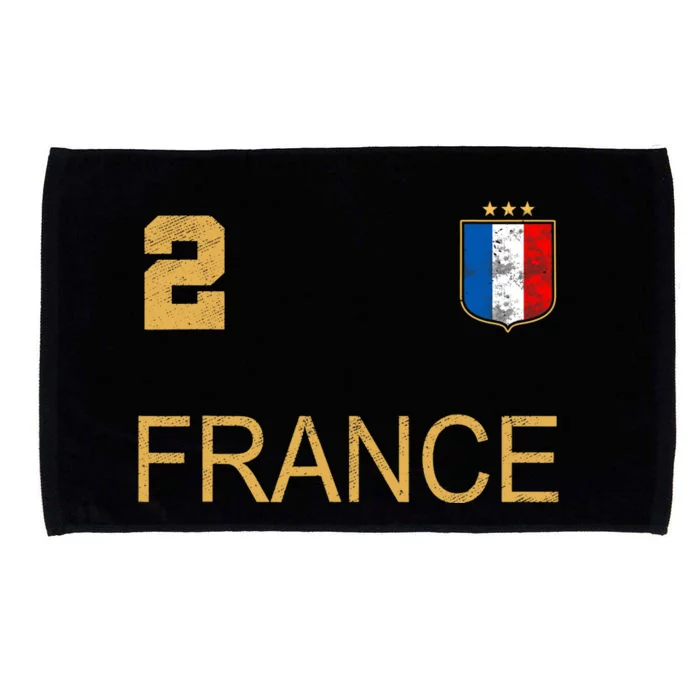 France Jersey Number Two Soccer French Flag Futebol Fans Microfiber Hand Towel