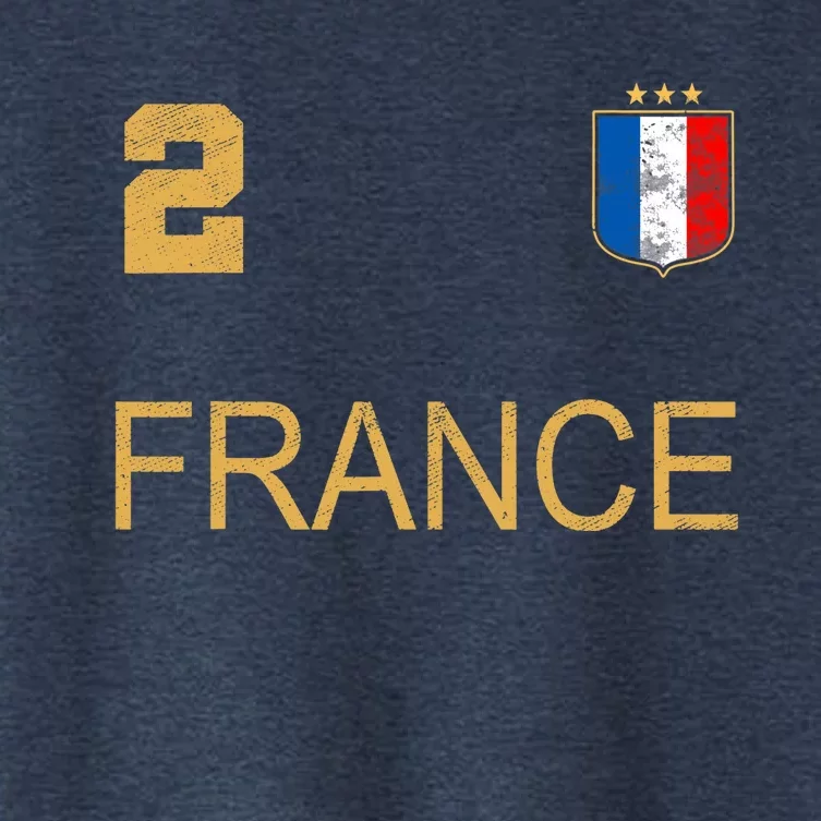 France Jersey Number Two Soccer French Flag Futebol Fans Women's Crop Top Tee