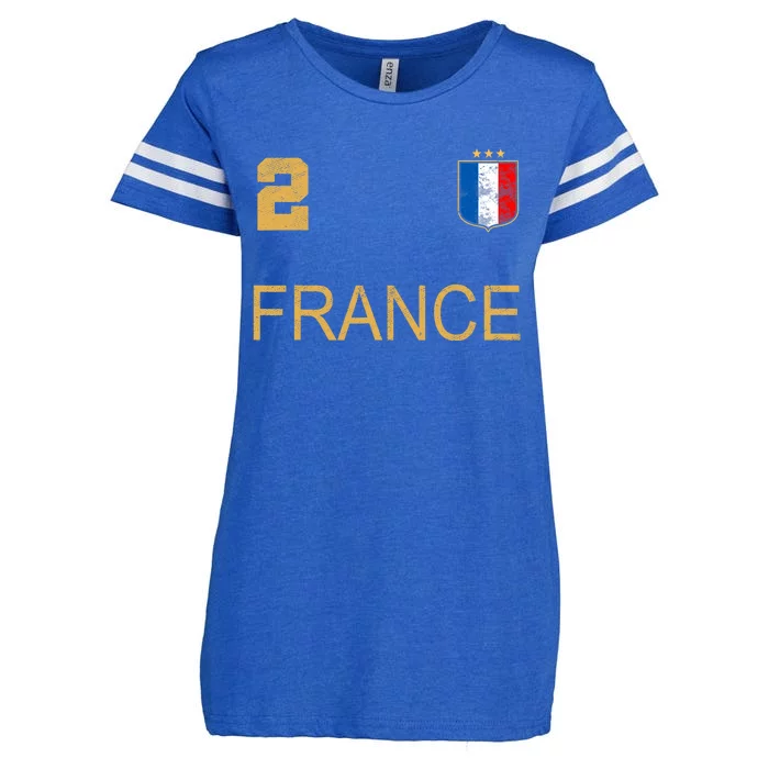 France Jersey Number Two Soccer French Flag Futebol Fans Enza Ladies Jersey Football T-Shirt