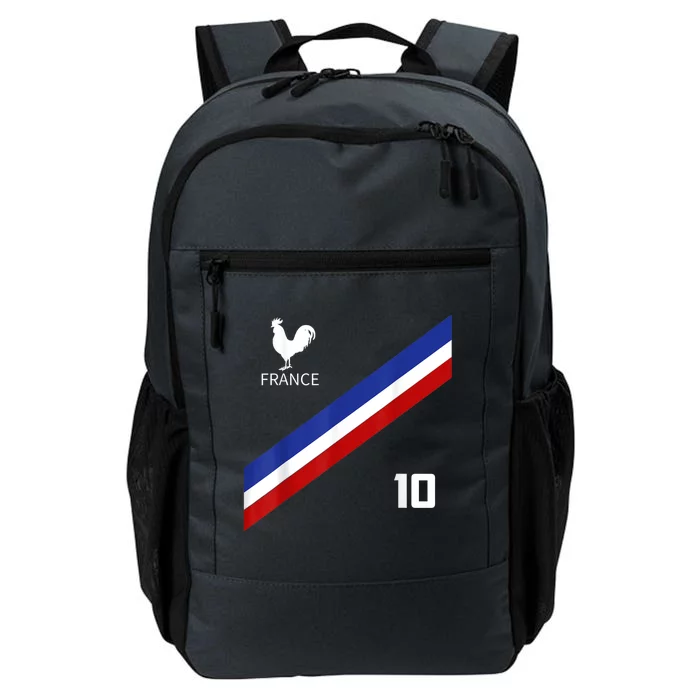 France Jersey Number Ten Soccer French Futbol Club Daily Commute Backpack