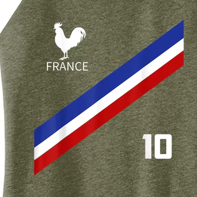 France Jersey Number Ten Soccer French Futbol Club Women’s Perfect Tri Rocker Tank