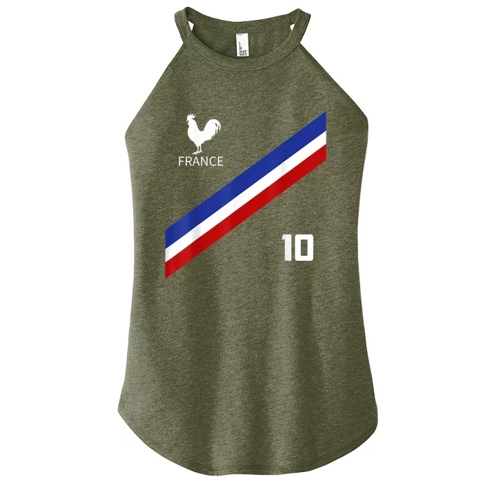 France Jersey Number Ten Soccer French Futbol Club Women’s Perfect Tri Rocker Tank