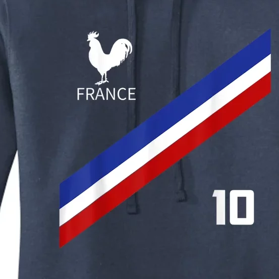 France Jersey Number Ten Soccer French Futbol Club Women's Pullover Hoodie