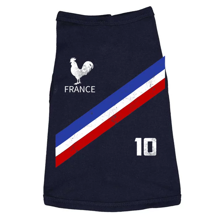 France Jersey Number Ten Soccer French Flag Futebol Fans Doggie Tank