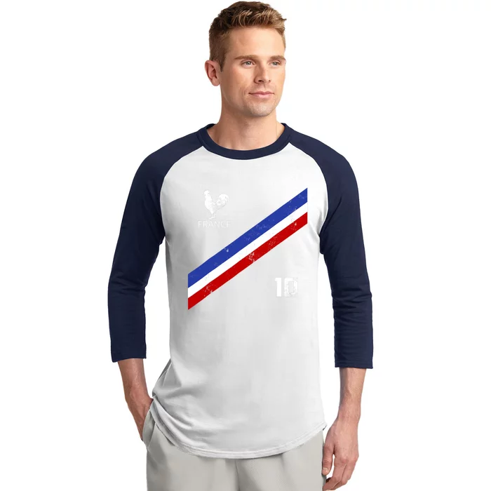 France Jersey Number Ten Soccer French Flag Futebol Fans Baseball Sleeve Shirt