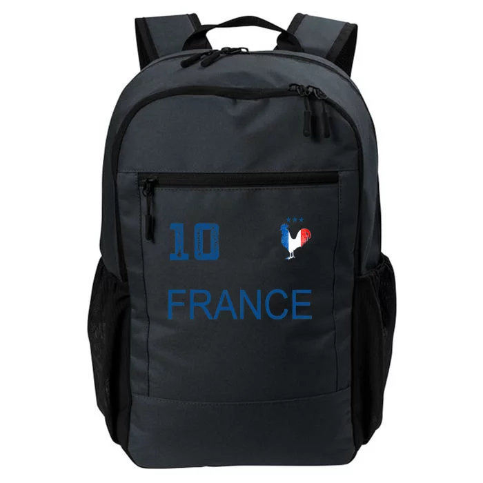 France Jersey Number Ten Soccer French Flag Futebol Fans Daily Commute Backpack