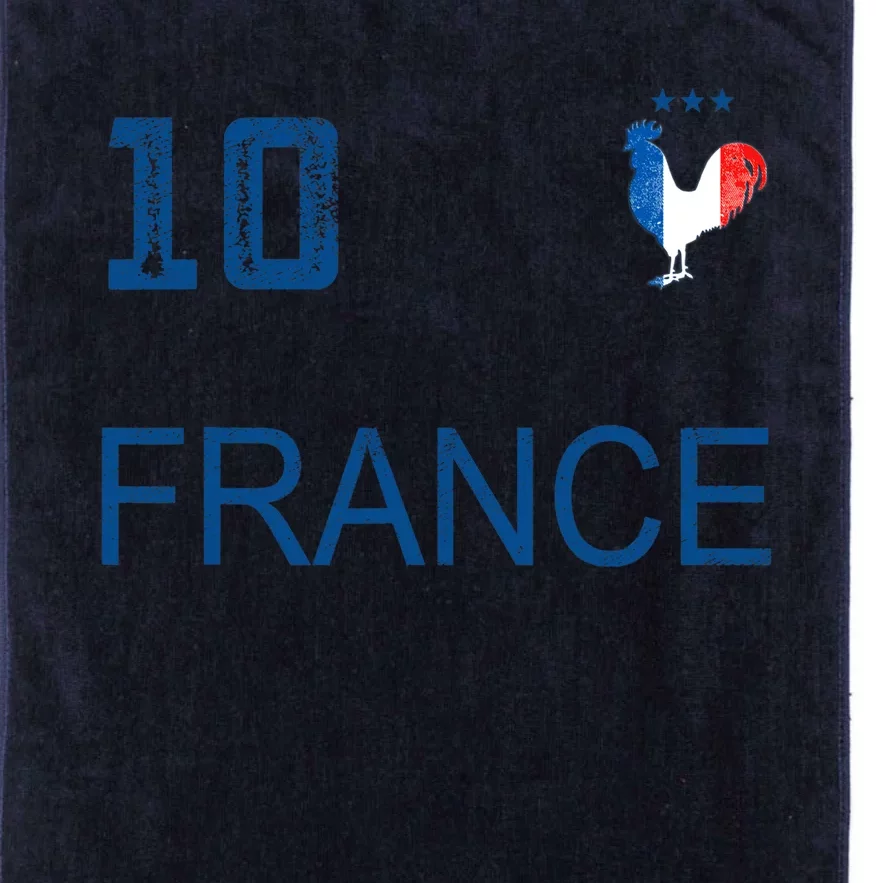 France Jersey Number Ten Soccer French Flag Futebol Fans Platinum Collection Golf Towel