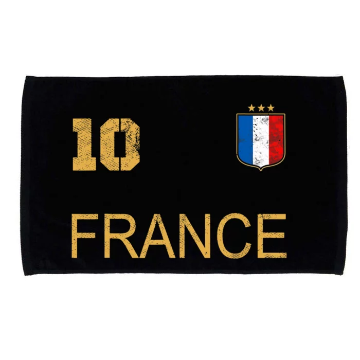 France Jersey Number Ten Soccer French Flag Futebol Fans Microfiber Hand Towel