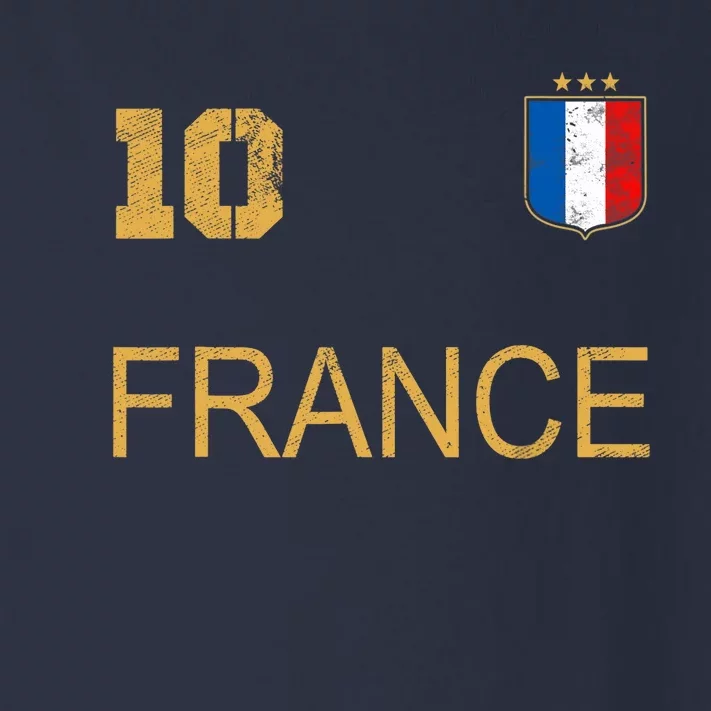 France Jersey Number Ten Soccer French Flag Futebol Fans Toddler Long Sleeve Shirt