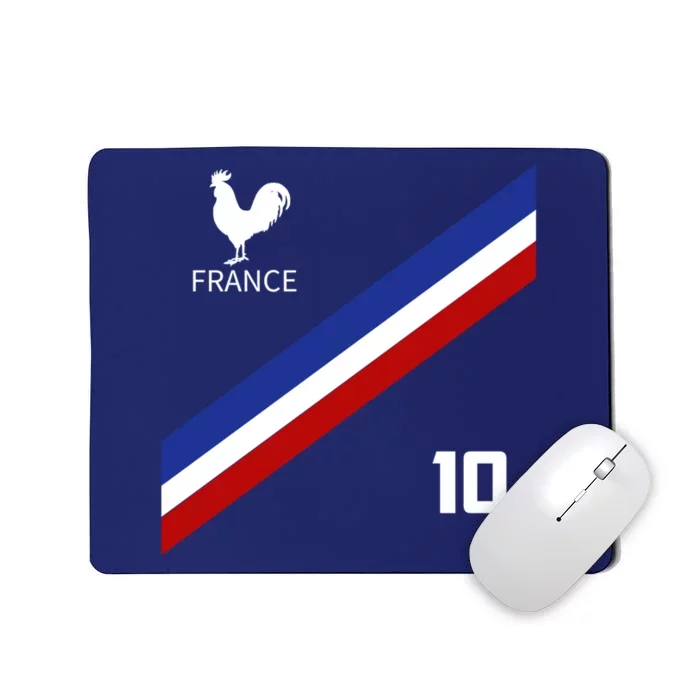 France Jersey Number Ten Soccer French Futbol Club Mousepad