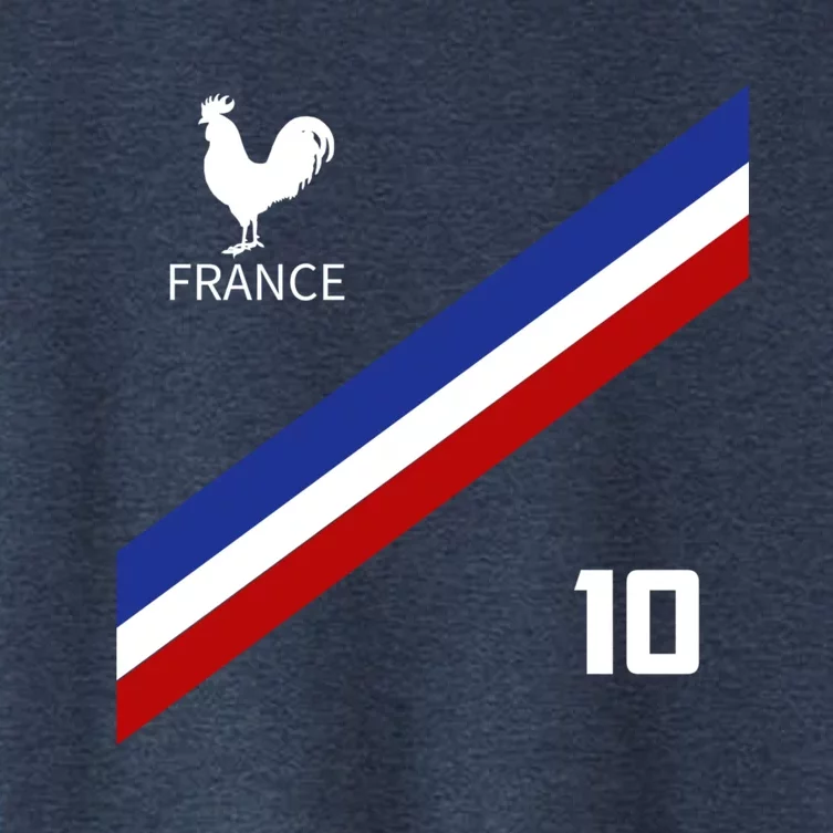 France Jersey Number Ten Soccer French Futbol Club Women's Crop Top Tee