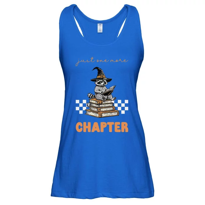 Funny Just One More Chapter Racoon Halloween Book Lover Ladies Essential Flowy Tank