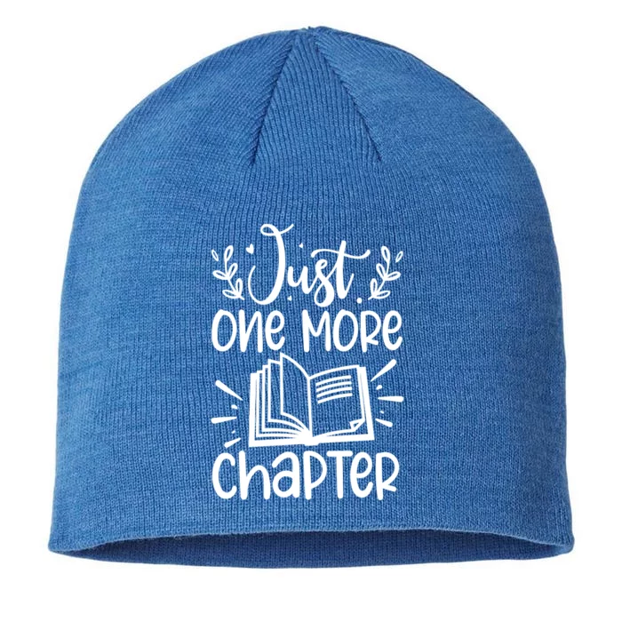 Funny Just One More Chapter Book Lovers Gift 8 1/2in Sustainable Knit Beanie