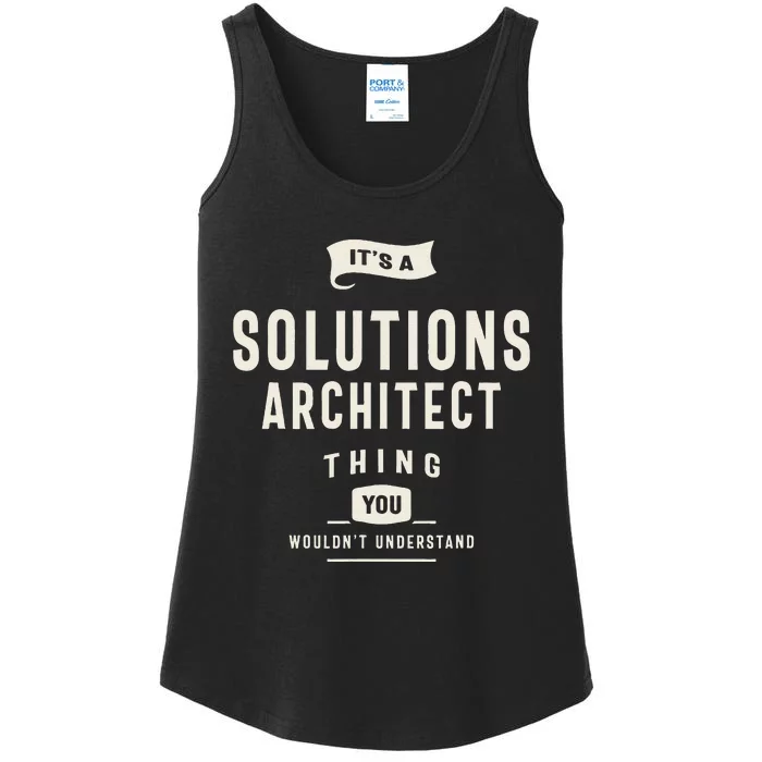 Funny Job Occupation Solutions Architect Ladies Essential Tank