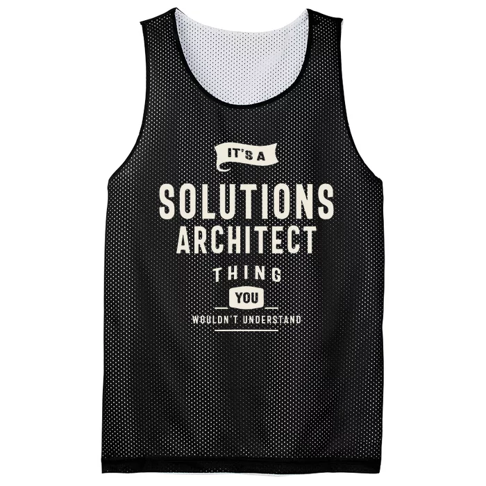 Funny Job Occupation Solutions Architect Mesh Reversible Basketball Jersey Tank