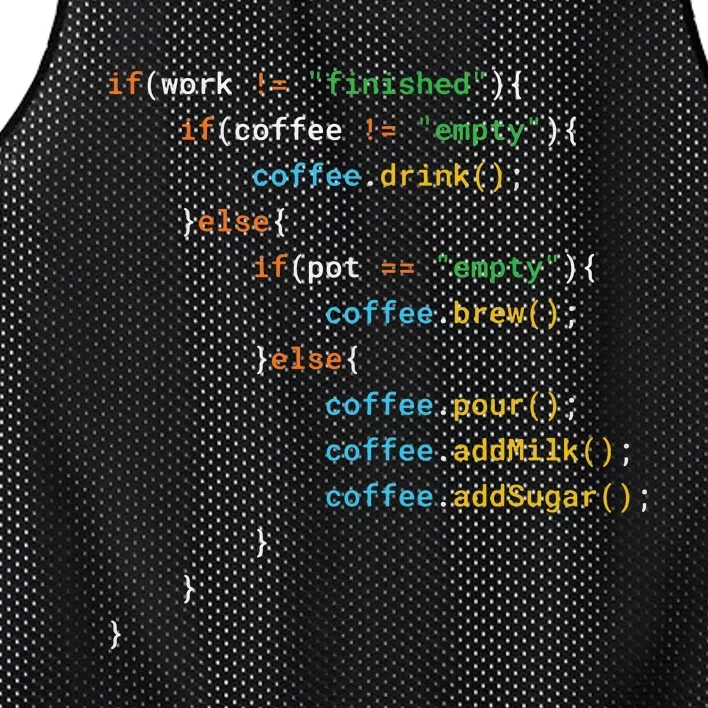 Funny Java Programmer Coffee Coding Gift For Coders Mesh Reversible Basketball Jersey Tank