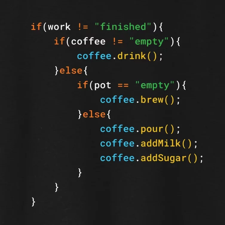 Funny Java Programmer Coffee Coding Gift For Coders Women's Crop Top Tee