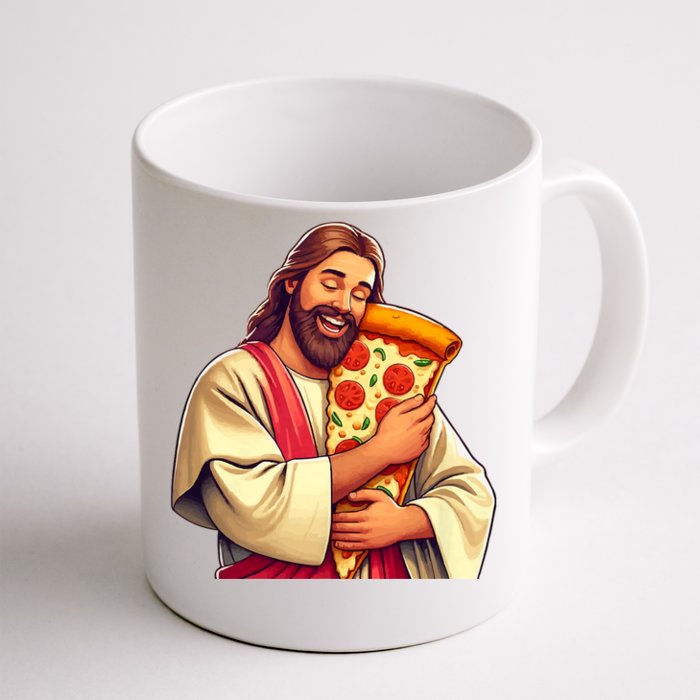 Funny Jesus Pizza Lover Christian Humor Pizza Joke Front & Back Coffee Mug