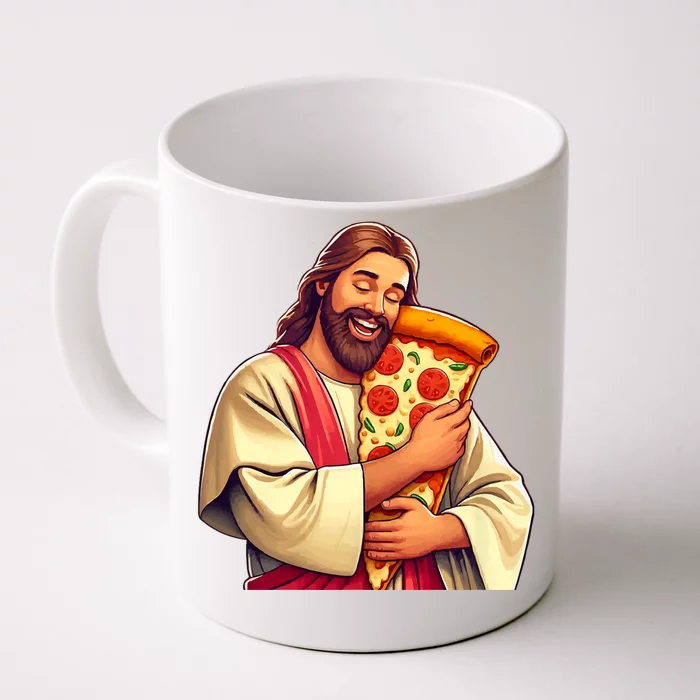 Funny Jesus Pizza Lover Christian Humor Pizza Joke Front & Back Coffee Mug