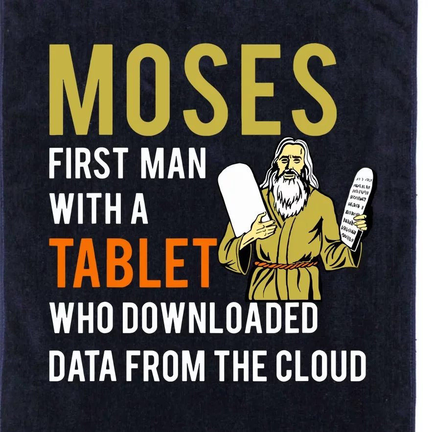 Funny Jewish Passover Moses Tablet Data Cloud Computing Platinum Collection Golf Towel