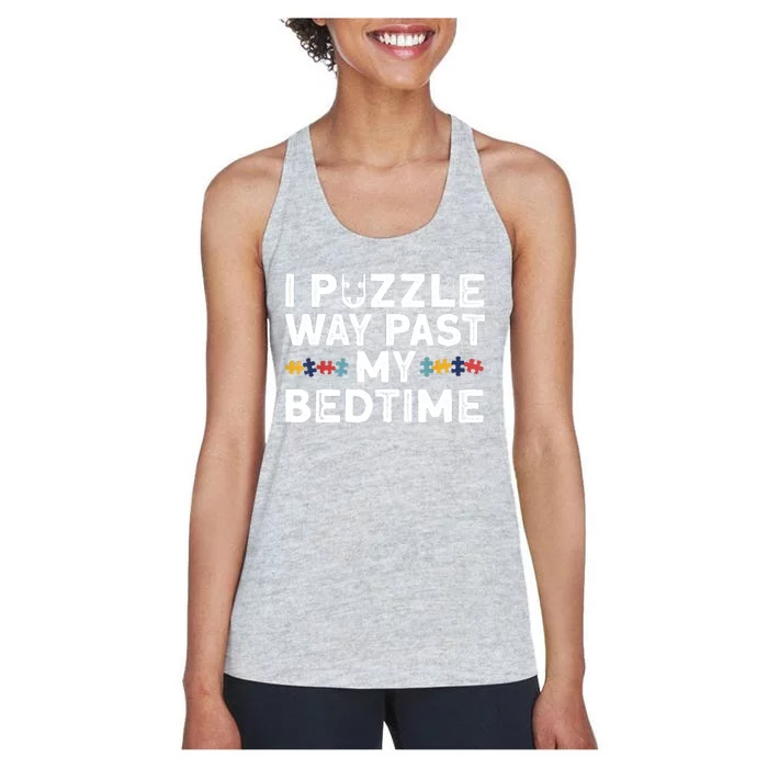 Funny Jigsaw Puzzle For Men Women Puzzle Piece Puzzle Lovers Women's Racerback Tank