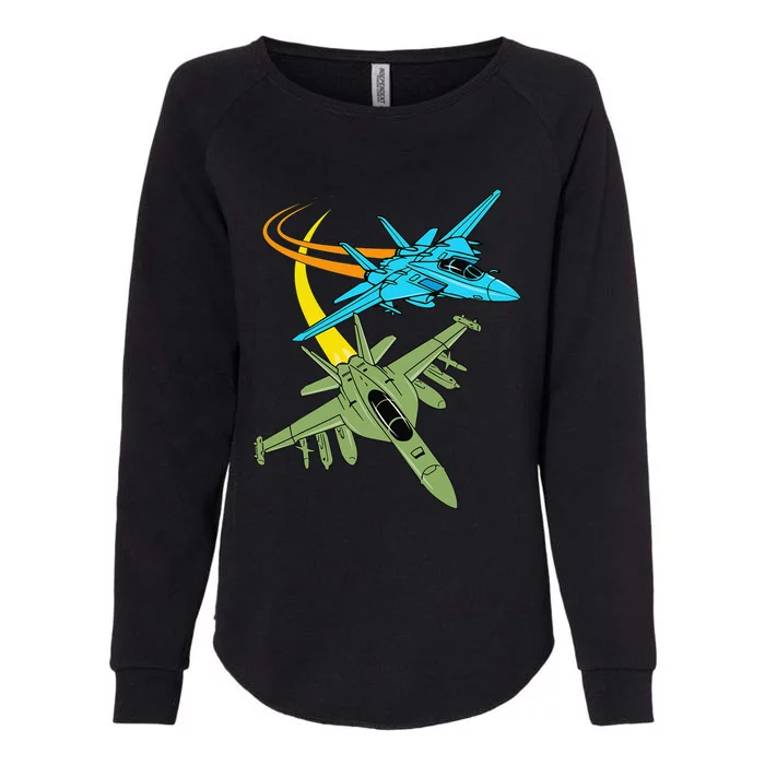 Fighter Jet Plane Future Pilot Aviation Airplanes Aircraft Womens California Wash Sweatshirt