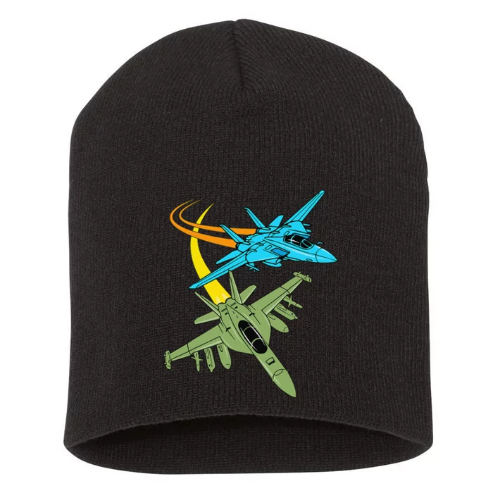 Fighter Jet Plane Future Pilot Aviation Airplanes Aircraft Short Acrylic Beanie