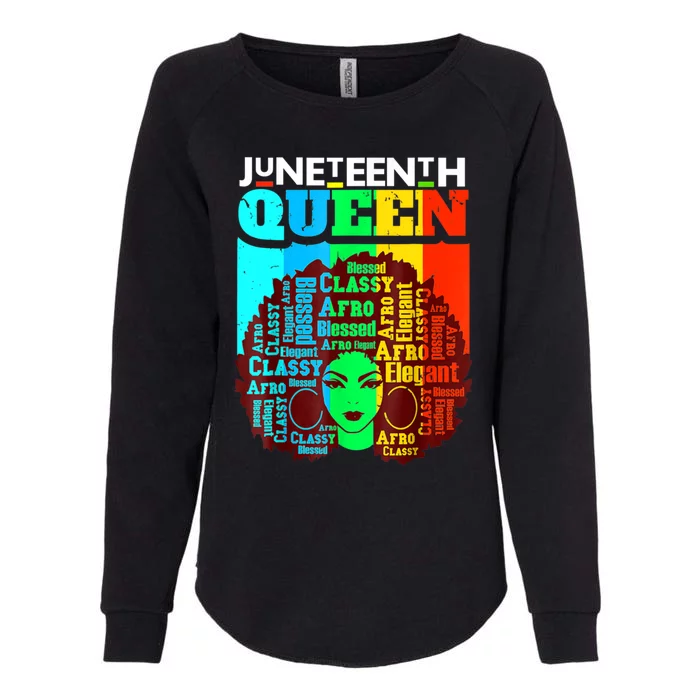 Freedom Juneteenth Queen Afro Melanin Black Magic Gift Womens California Wash Sweatshirt