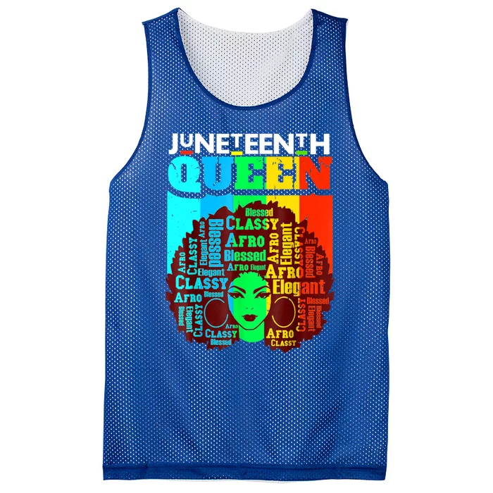 Freedom Juneteenth Queen Afro Melanin Black Magic Gift Mesh Reversible Basketball Jersey Tank