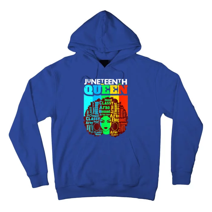 Freedom Juneteenth Queen Afro Melanin Black Magic Gift Tall Hoodie