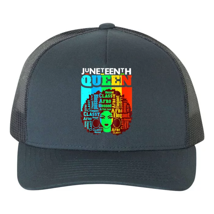 Freedom Juneteenth Queen Afro Melanin Black Magic Gift Yupoong Adult 5-Panel Trucker Hat