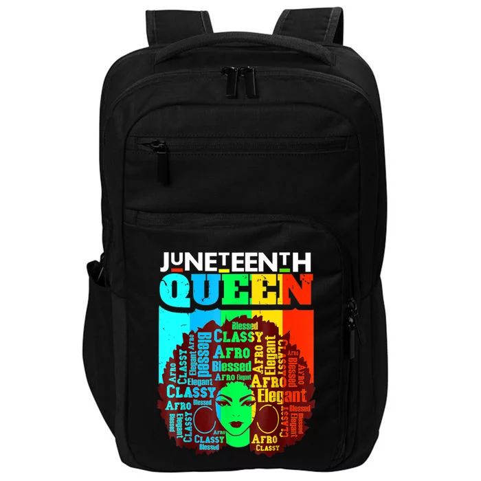 Freedom Juneteenth Queen Afro Melanin Black Magic Cool Gift Impact Tech Backpack