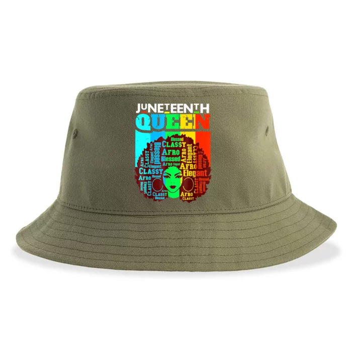 Freedom Juneteenth Queen Afro Melanin Black Magic Cool Gift Sustainable Bucket Hat