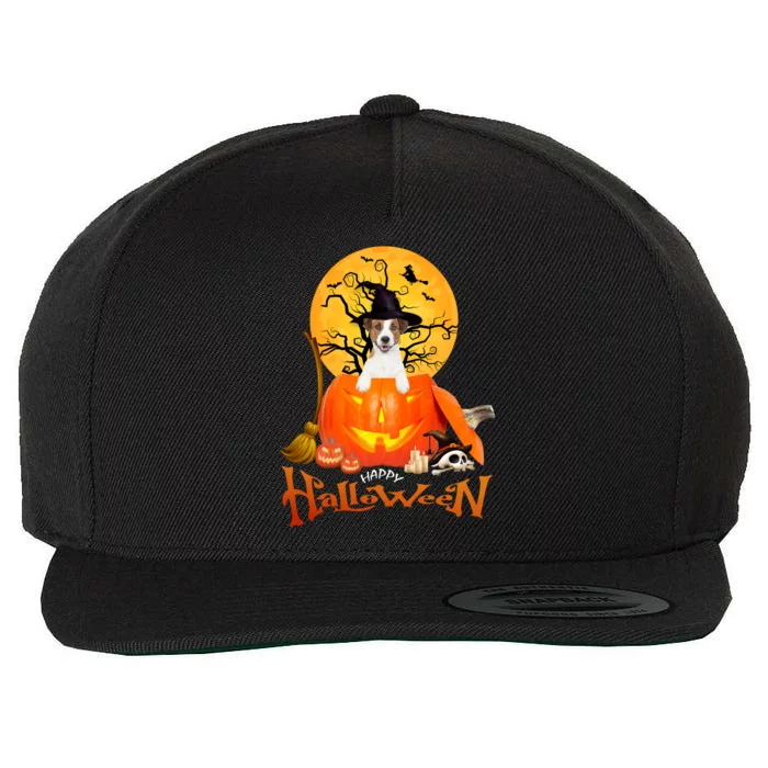 Funny Jack Russell Spooky Halloween Wool Snapback Cap