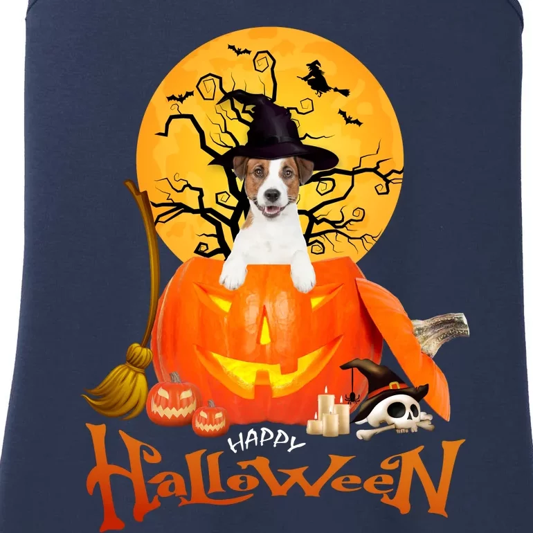 Funny Jack Russell Spooky Halloween Ladies Essential Tank