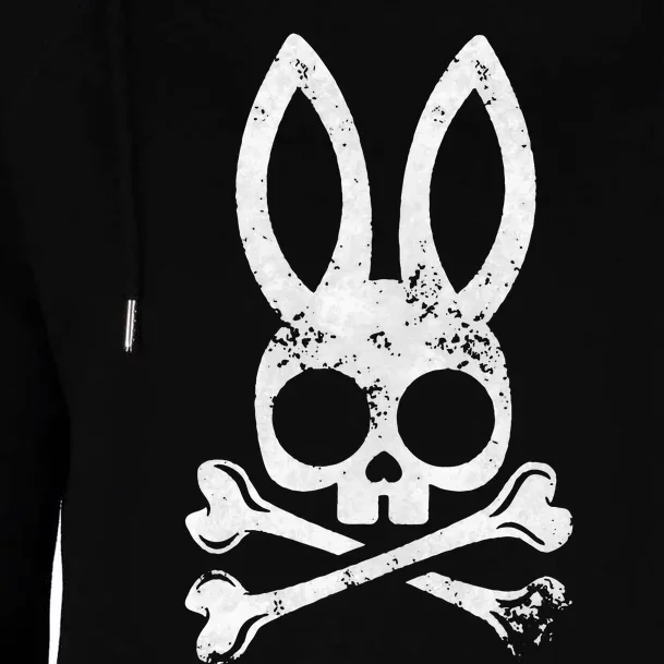 Funny Jolly Roger Bunny Skull Crossbones Egg Hunt Easter Day Womens Funnel Neck Pullover Hood