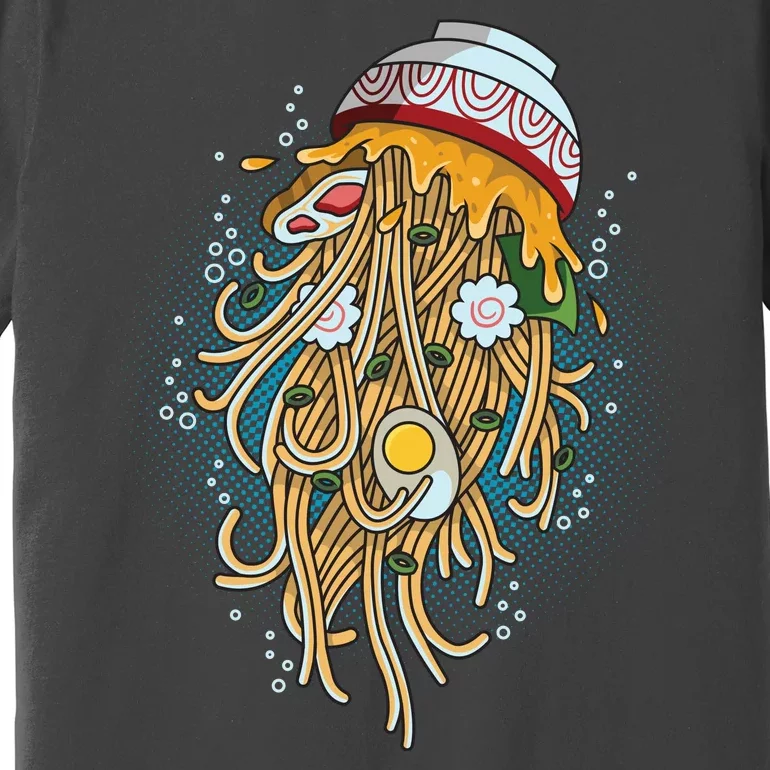 Funny Jellyfish Ramen Bowl Premium T-Shirt