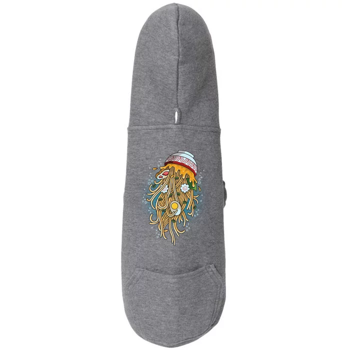 Funny Jellyfish Ramen Bowl Doggie 3-End Fleece Hoodie