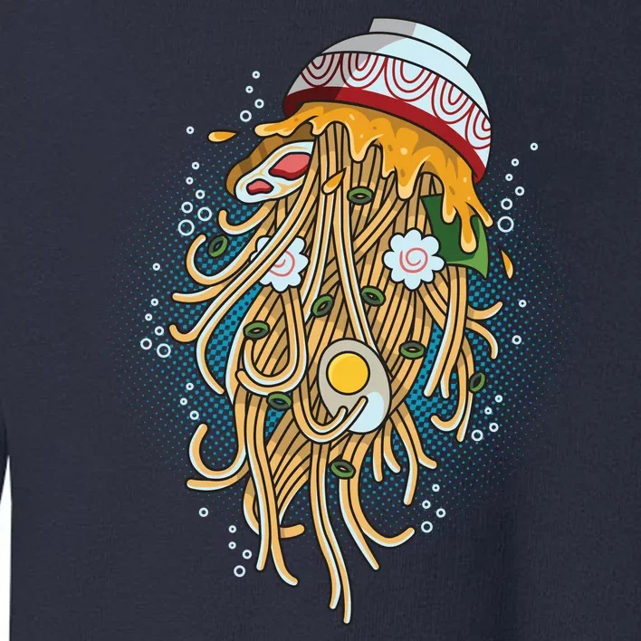 Funny Jellyfish Ramen Bowl Toddler Sweatshirt