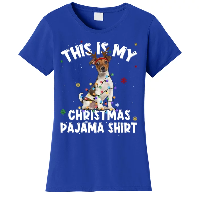 Funny Jack Russell Terrier Dog This Is My Christmas Pajama Gift Women's T-Shirt