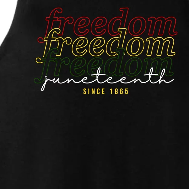 Freedom Juneteenth Since 1865 Ladies Tri-Blend Wicking Tank