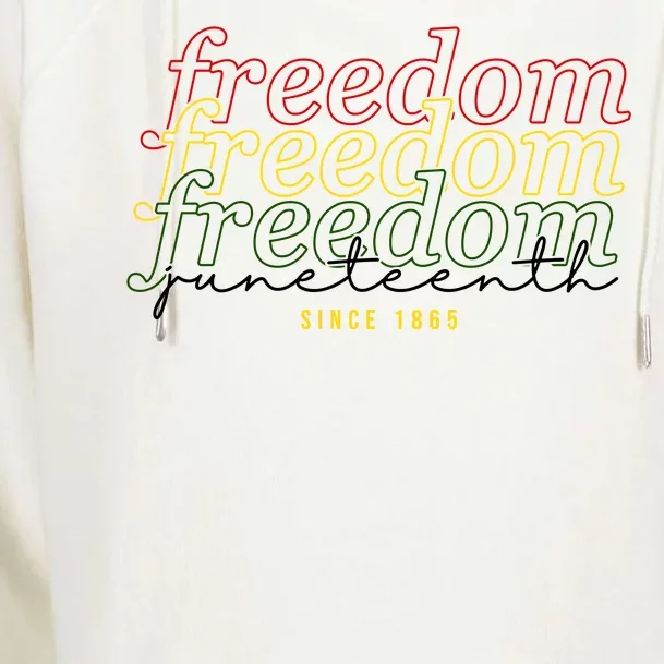 Freedom Juneteenth Since 1865 Womens Funnel Neck Pullover Hood