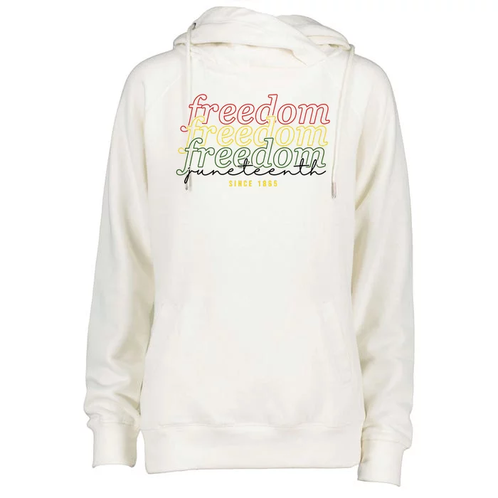 Freedom Juneteenth Since 1865 Womens Funnel Neck Pullover Hood