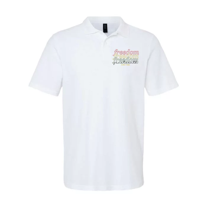 Freedom Juneteenth Since 1865 Softstyle Adult Sport Polo