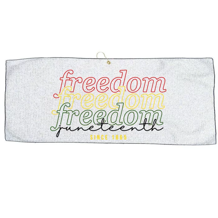 Freedom Juneteenth Since 1865 Large Microfiber Waffle Golf Towel