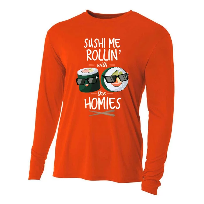 Funny Japanese Sushi Lover Gift Cooling Performance Long Sleeve Crew