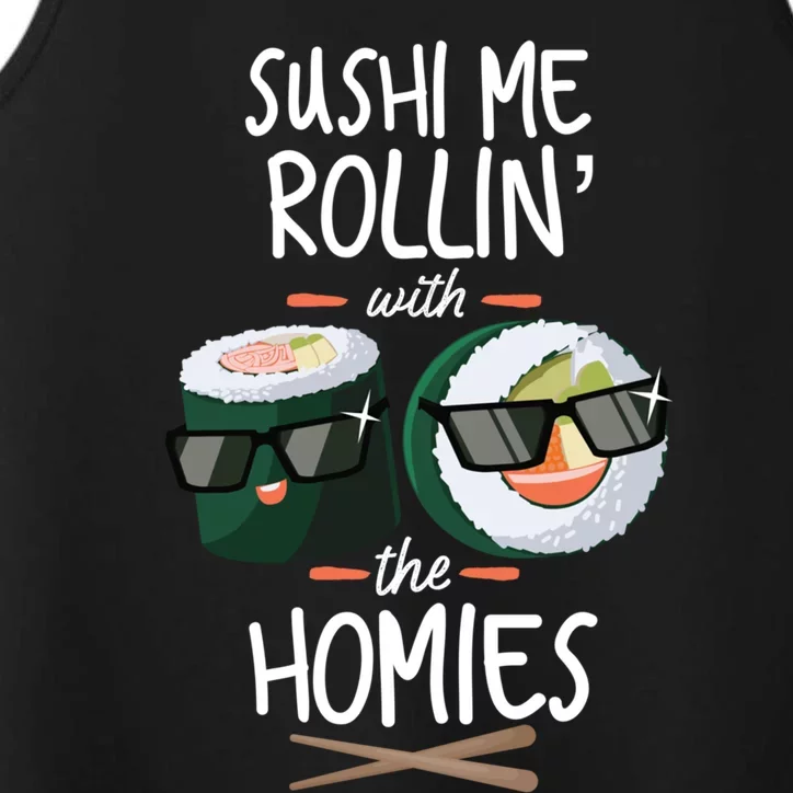 Funny Japanese Sushi Lover Gift Performance Tank